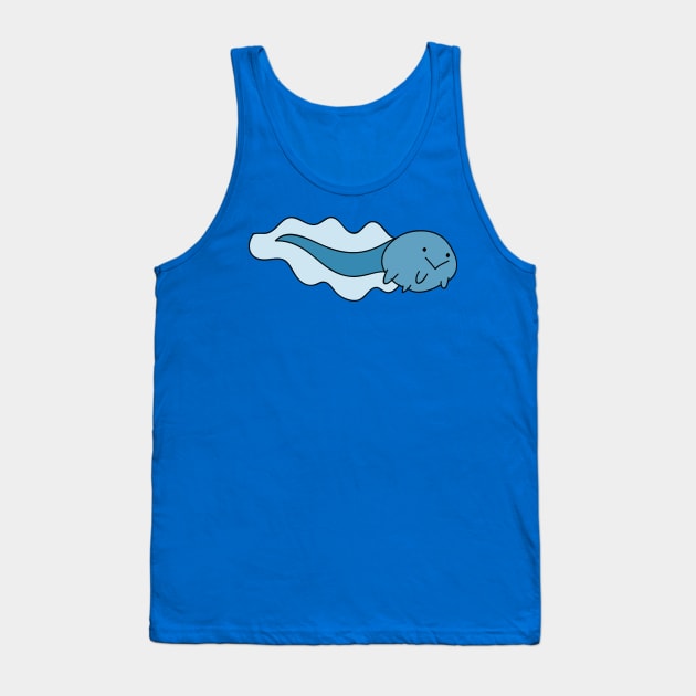 Blue Tadpole Tank Top by saradaboru